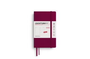 LEUCHTTURM WEEKLY PLANNER 2026 A6 HC 12 MONTHS PORT RED 372724